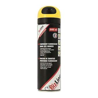 Traceur de chantier 500 ml jaune fluo|Bizline-BIZ740103