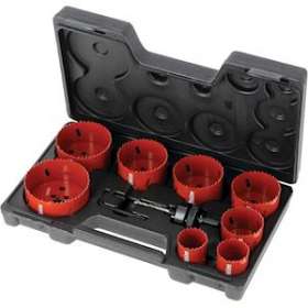 Coffret de 8 scies cloches HSS 8 % cobalt D 38/40/54/64/67/68/76/86 mm|Bizline-BIZ700895