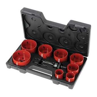 Coffret de 8 scies cloches HSS 8 % cobalt D 38/40/54/64/67/68/76/86 mm|Bizline-BIZ700895