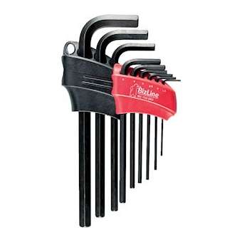 Jeu de 9 clés mâles 6 pans|Bizline-BIZ700063