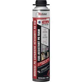 Mousse PU expansive résistante au feu pistolable rouge clair 750 ml|Bizline-BIZ710581