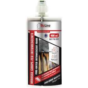 Mousse intumescente coupe-feu gris 400 ml avec 2 mélangeurs et 1 extension|Bizline-BIZ710317