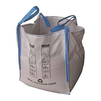 Sac à gravats BIG BAG 1 m³ charge maximale 1500 kg|Bizline-BIZ730953