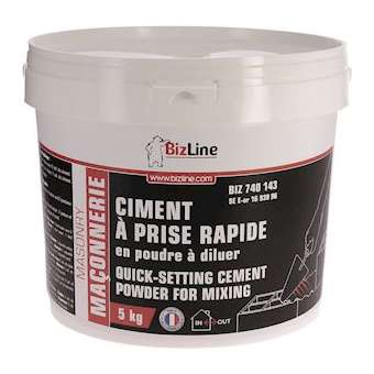 Ciment à prise rapide poudre à diluer en seau (5 kg)|Bizline-BIZ740143