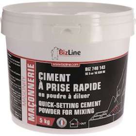 Ciment à prise rapide poudre à diluer en seau (5 kg)|Bizline-BIZ740143