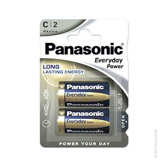 Blister(s) x 2 Pile alcaline blister x2 Panasonic Everyday Power LR14 - C 1.5V 9|Enix energies-NXGPCA6437
