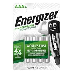 Pile rechargeable AAA 700 mAh x 4 rechargeable des centaines de fois|Energizer france-RSN417005
