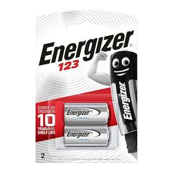 Pile Lithium photo 123 x 2 pour appareils photos|Energizer france-RSN168495