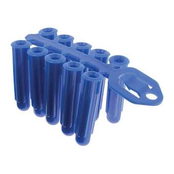 Cheville universelle en grappe bleue D 10 x 50 mm vis D 5-9 mm (x 80)|Bizline-BIZ720112