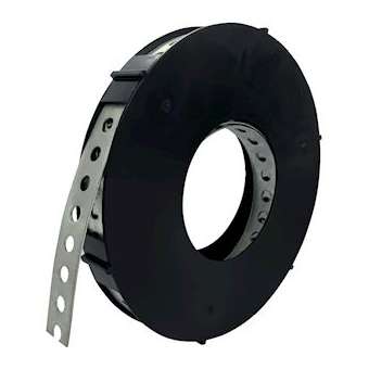 Bande perforée droite 17 mm x 0.7 mm x 10 m acier zingué|Bizline-BIZ710591