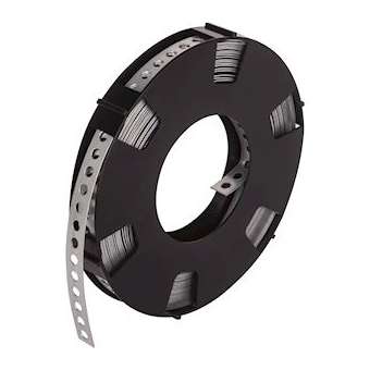Bande perforée droite 12 mm x 0.7 mm x 10 m acier zingué|EMX-EMX106011