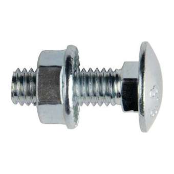 Boulon tête ronde collet carré M6 x 12 mm (x 100)|Bizline-BIZ770140