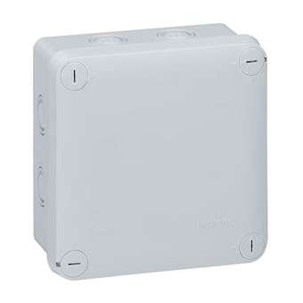 Boîte de dérivation carrée pour presse-étoupe Plexo gris 7 entrées 105x105x55mm|Legrand-LEG092024