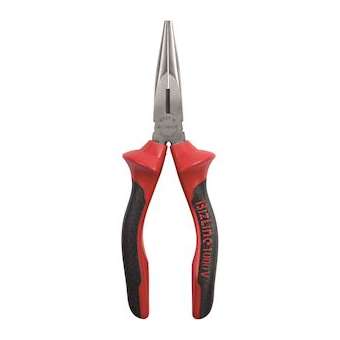Pince à becs demi-ronds longs droits 160 mm isolée 1000 V|Bizline-BIZ790027