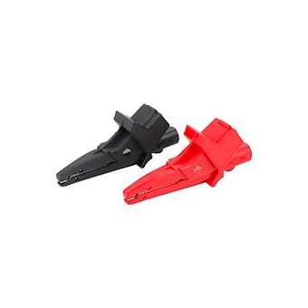 Jeu de pinces croco (4 mm, N+R)-1000V-CAT III et 600V-CAT IV|Sefram instruments-FR4SA110