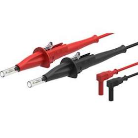 Jeu de cordons pointe de touche IP2X / Ban.coudé (4mm) (N+R), 600 V CATIV|Sefram instruments-FR4SA158