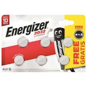 Pile bouton Lithium 2032 x 4+2 haute performance et longue duree|Energizer france-RSN431957