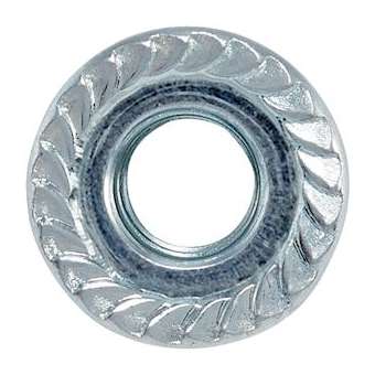 Écrou hexagonal à embase crantée en acier zingué M10 (x 50)|Bizline-BIZ770202