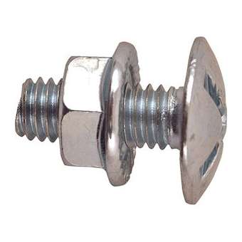 Boulon poëlier tête ronde large M6 x 12 mm (x 100)|Bizline-BIZ770150