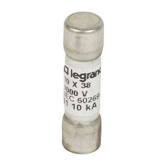 Fusible cylindrique 1000V 10x38mm gPV pour application photovoltaïque - 15A|Legrand-LEG414629