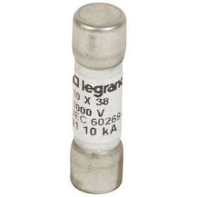 Fusible cylindrique 1000V 10x38mm gPV pour application photovoltaïque - 15A|Legrand-LEG414629
