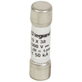 Fusible cylindrique 1000V 10x38mm gPV pour application photovoltaïque - 10A|Legrand-LEG414627