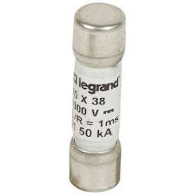 Fusible cylindrique 1000V 10x38mm gPV pour application photovoltaïque - 8A|Legrand-LEG414626