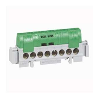 Bornier de répartition isolé IP2X terre - 8x1,5mm² à 16mm² vert - longueur 75mm|Legrand-LEG004832