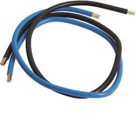 Jeu 2 conducteurs 16 mm² bleu + noir, longueur 650 mm|Hager-HAGKC616