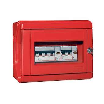 Coffret sécurité Plexo pour chaufferie - 2 voyants, 1 disj. 4P + 1 disj. 2P|Legrand-LEG038081