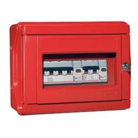 Coffret sécurité Plexo pour chaufferie - 2 voyants, 1 disj. 4P + 1 disj. 2P|Legrand-LEG038081