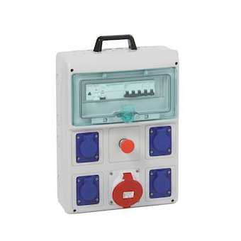 Kaedra coffret de chantier 4 prises 16A NF + 1 prise 3P+N+T 16A|Schneider Electric-SCHPFR10105