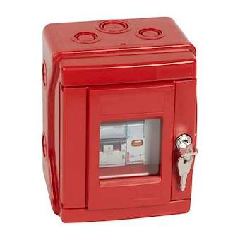 Coffret de sécurité Plexo chaufferie IP55 IK07 équipé d'1 disj. 2P + 1 voyant|Legrand-LEG038088