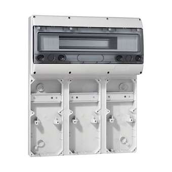 Embase P17 - recevant plastron 280x125 - rail 18 modules - 9 socles 16A|Legrand-LEG057704