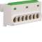 Bornier terre,7 raccordements,IP2X
