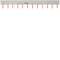 Barre de pontage 2P 63A languette 10mm² 12M