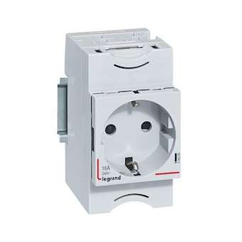 Prise de courant modulaire 10 à 16A 250V~ - 2P+T standard allemand - 2,5 modules|Legrand-LEG004285