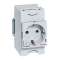 Prise de courant modulaire 10 à 16A 250V~ - 2P+T standard allemand - 2,5 modules