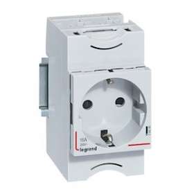 Prise de courant modulaire 10 à 16A 250V~ - 2P+T standard allemand - 2,5 modules|Legrand-LEG004285