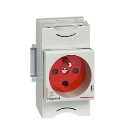Prise modulaire 10A à 16A 250V~ - 2P+T à éclips et à détrompage - 2,5 modules|Legrand-LEG004282