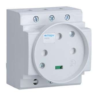 Prise de courant modulaire 20A 3P+T|Hager-HAGSN220