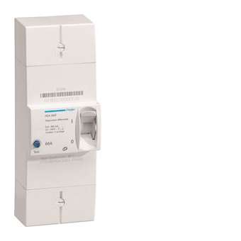 Disjoncteur de branchement différentiel 2P 60A 500mA instantané|Hager-HAGHDA260F