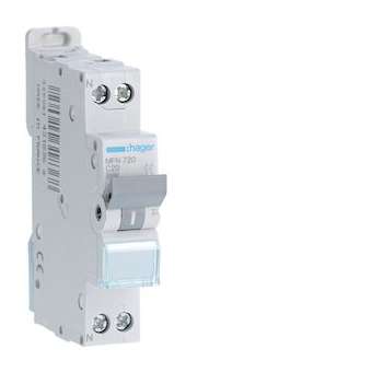 Disjoncteur 1P+N 3kA C-20A 1 Module|Hager-HAGMFN720