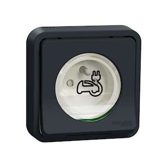 Mureva Styl - Prise courant 2P+T renforcee - encastre - IP55 - IK08 - EV - gris|Schneider Electric-SCHMUR36011