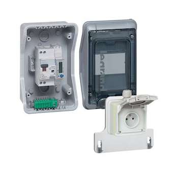 Kit coffret équipé et pré-câblé avec prise Green'up Access|Legrand-LEG090481