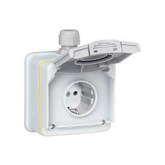 Prise saillie IP66 standard germanique Green'up Access pour véhicule électrique|Legrand-LEG090472