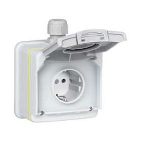 Prise saillie IP66 standard germanique Green'up Access pour véhicule électrique|Legrand-LEG090472