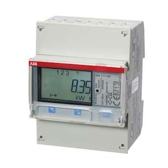 Compteur B24 Triphase Mesure InDirecte 6A Steel Mid|ABB-ABB832411