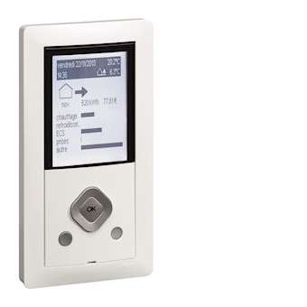 Afficheur de consommation multi-énergies Essensya RT2012|Hager-HAGEC410