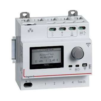 Ecocompteur modulaire connecté pour mesure consommation 5 postes - 5 modules|Legrand-LEG412032